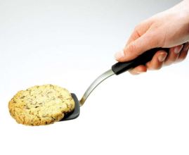 cookie on spatula